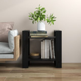 VidaXL Bibliotecă/Separator cameră negru 60x35x57 cm lemn masiv pin