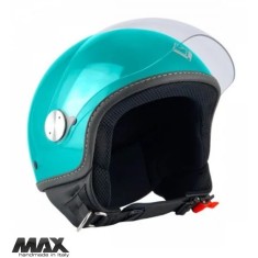 Casca open face pentru scuter - motocicleta (demi-jet) Max Helmets model DJ06 LS 7.9 (FLS) culoare: verde Portovenere lucios (03V) &ndash; 100% MADE IN ITAL