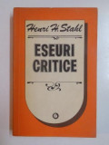 ESEURI CRITICE de HENRI H. STAHL , 1983