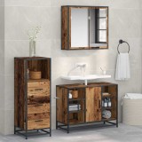 vidaXL Set de mobilier pentru baie 3 pcs Lemn vechi 80 x 33 x 60 cm 3402524