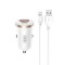Incarcator Auto Cu Cablu Lightning XO Design CC56, 30W, 3A, 1 x USB-A - 1 x USB-C, Alb