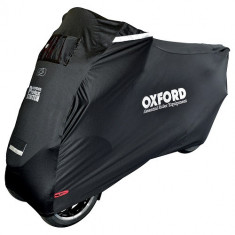 Husa protectie motocicleta OXFORD PROTEX STRETCH Outdoor CV1 culoare negru- rezistenta la apa - Copie foto
