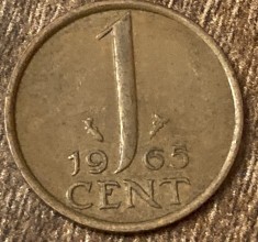 C50 - Moneda foarte veche - Olanda - 1 cent - 1965