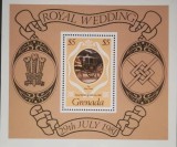 BC14, Grenada 1981, colita aniversara familia regala britanica, Nestampilat