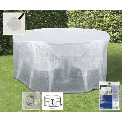 Husă de protecție transparentă pentru set rotund de scaune, aprox. 200x95 foto