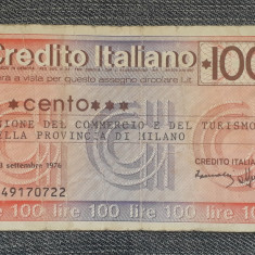 100 lire 1976 Italia / Milano - il Credito Italiano