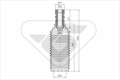 HUTCHINSON KP009 chit protectie praf,amortizor foto
