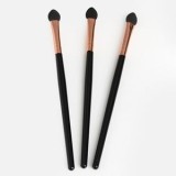 Pensule de fard cu aplicator din burete, 3 buc, 13,5 cm, Negru, CMCLASS