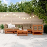 vidaXL Set de lounge pentru grădină 6 pcs Maro Ceară Lemn masiv de pin 3418062