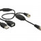 ANTENNENKABEL F BUCHSE &gt; F STECKER, PHANTOMSPEISUNG 5V, USB 13006 DELOCK