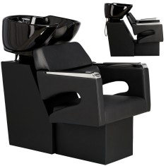 Scafa coafor Gaja pentru salonul de coafură și frizerie cu bol ceramic mobil armătură baterie si cască