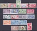 DB1 Bermuda 1953 Pasari Corabii Uzuale 19 v. MNH incl. 1/3 ambele variante., Nestampilat