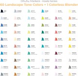 Set 60 markere - Ohuhu Kaala - Broad &amp; Fine Landscape Tones | Ohuhu