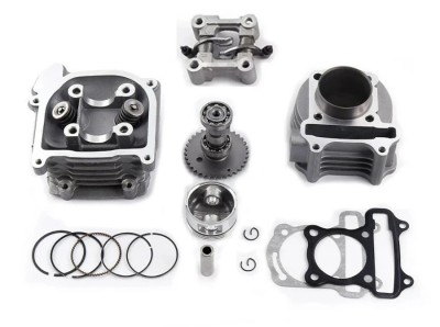 Kit Cilindru Set Motor + Chiuloasa Scuter Generic 4T 49cc 50cc 39mm foto