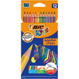 Bic Creioane Colorate Evolution Stripes 12 Bucati 32524858