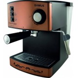 Espressor Samus Espressimo Bronze, 15 bari, 1.6 L, Filtru inox, Dispozitiv spumare, Negru/Bronze