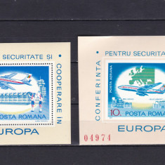 1977 LP 938 LP 939 CONFERINTA PENTRU SECURITATE COLITE DANTELATA+NEDANTELATA MNH