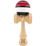 Jucarie de indemanare din lemn, Kendama X, Super Sticky, 18 cm, Rosu, Negru, Alb