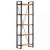 VidaXL Bibliotecă cu 5 rafturi, 60 x 30 x 180 cm, lemn masiv de mango