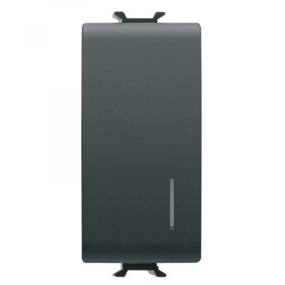 Intrerupator cap cruce cu led 1M Gewiss Chorus negru GW12092 foto