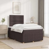 Cumpara ieftin Pat boxspring cu saltea Maro inchis 120 x 200 cm Tesatura