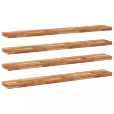 Rafturi suspendate 4 buc. 120x20x4cm lemn masiv acacia netratat foto
