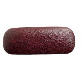 Etui ochelari piele ecologica, 16 x 6 x 4 cm, Rosu bordo