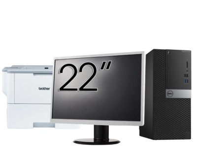 Pachet Calculator Second Hand DELL Optiplex 3040 Tower, Intel Core i3-6100 3.70GHz, 4GB DDR3, 500GB HDD + Monitor 22&amp;amp;quot; + Imprimanta Brother HL-L63 foto
