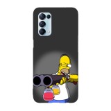 Husa compatibila cu Oppo A77 model Homer Simson Painting, Silicon, TPU, Viceversa, Transparent, Carcasa