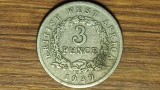 Africa de vest Britanica -moneda de colectie coloniala - 3 pence 1939 KN - KIng George VI - mai greu de gasit