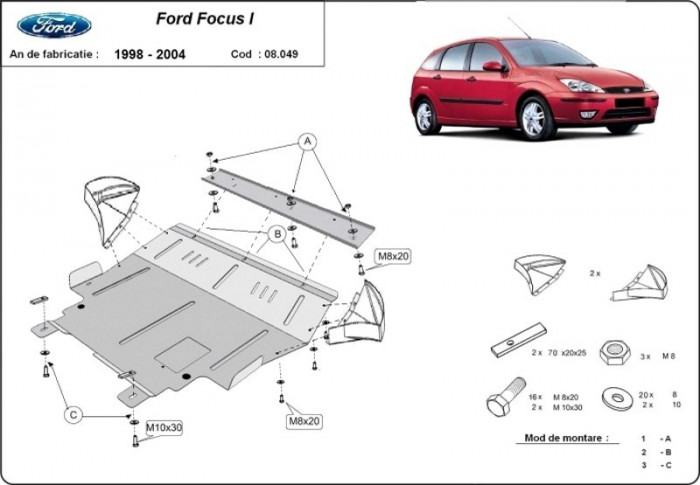 Scut motor metalic Ford Focus I 1998-2005