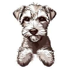 Sticker decorativ, Caine, Gri, 88 cm, 8376ST foto