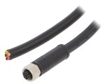 Conector M12 mamă cu cablu 1m
