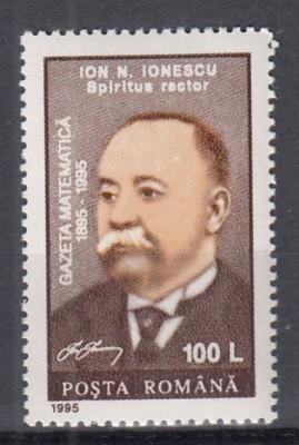 ROMANIA 1995 LP 1392 GAZETA MATEMATICA MNH foto