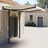 VidaXL Set st&acirc;lp pentru copertină, antracit, 300x245 cm, fier