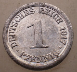 7.479 GERMANIA WWI 1 PFENNIG 1917 E XF, Europa, Aluminiu