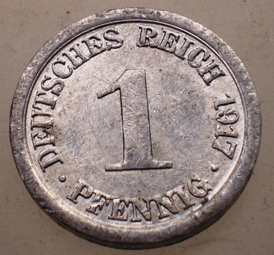 7.479 GERMANIA WWI 1 PFENNIG 1917 E XF foto