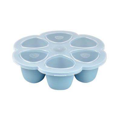 Recipient ermetic silicon multiportii 6x90 ml Beaba Windy Blue foto
