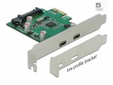 PCI Express cu 2 x SuperSpeed USB (USB 3.2 Gen 1) USB-C, Delock 90493