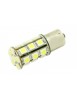 Led auto BA15S 27 SMD cu pini simetrici la 180 grade, 12V Rosu, Xenon Bright