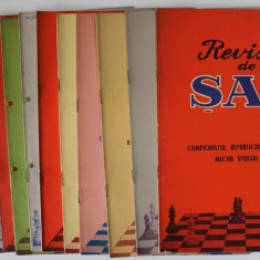 REVISTA DE SAH , ORGAN AL FEDERATIEI ROMANE DE SAH , SET DE 12 NUMERE SUCCESIVE , IANUARIE - DECEMBRIE , 1965