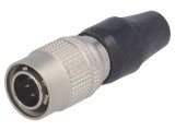 Conector Circular HR10 Push-Pull Mufă 2A Argintat Lipire
