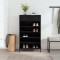 Gossi pantofar, negru, 60x35x105 cm, lemn compozit