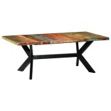 Cumpara ieftin Masa de bucatarie, 200 x 100 x 75 cm, lemn masiv reciclat