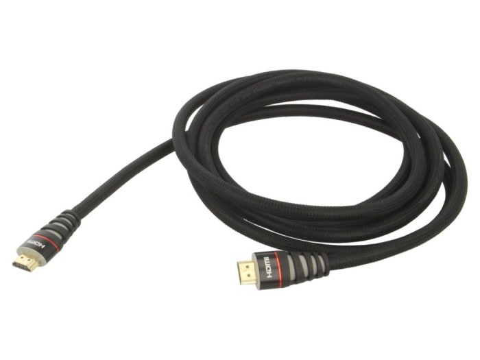 Cablu HDMI 1.4 textil 3m, aurit