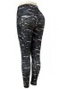 D798-181 Colanti cu talie inalta si imprimeu camuflaj, M, M/L, S