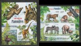 Burundi 2012 - Mamifere in Pericol de Extinctie S/S 1v + M/S 1v NEDANTELATE MNH, Nestampilat