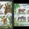 Burundi 2012 - Mamifere in Pericol de Extinctie S/S 1v + M/S 1v NEDANTELATE MNH