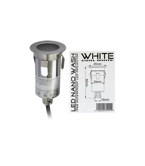 Corp iluminat nano LED WASH IP68 alb
