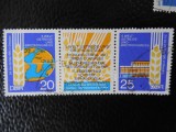 DDR-CONGRESUL MONDIAL PT CEREALE SI PAINE IN STREIF-SERIE COMPLETA-STAMPILATE, Stampilat